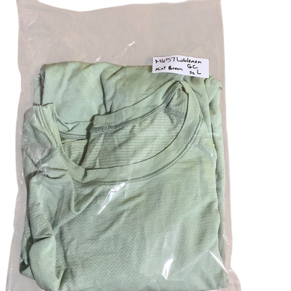 Lululemon Metal Vent Tech Short Sleeve Tee Sz Large Mint Green - Picture 8 of 8